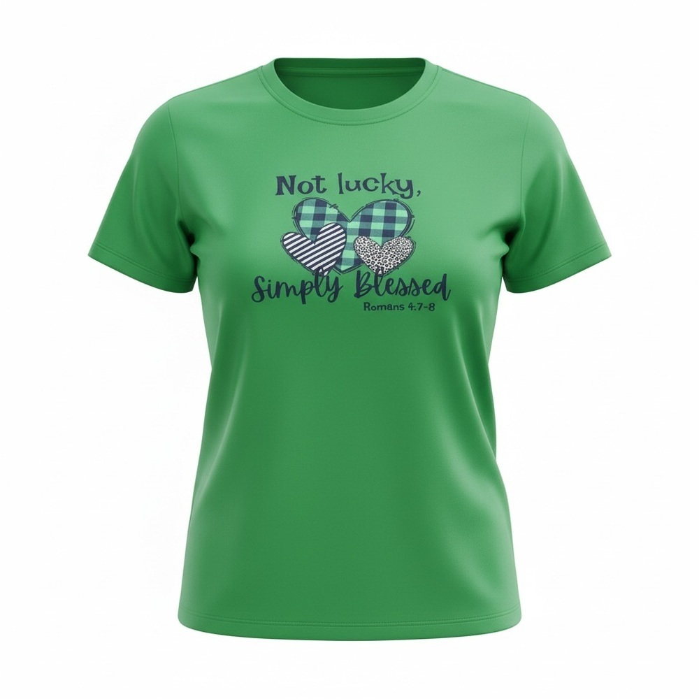 Green Graphic Tee - Simply Blessed